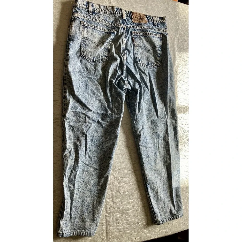 Vtg Mens Levis 550 Acid Wash Blue Jeans Denim W38 L30 TRUE 36 X 27.5